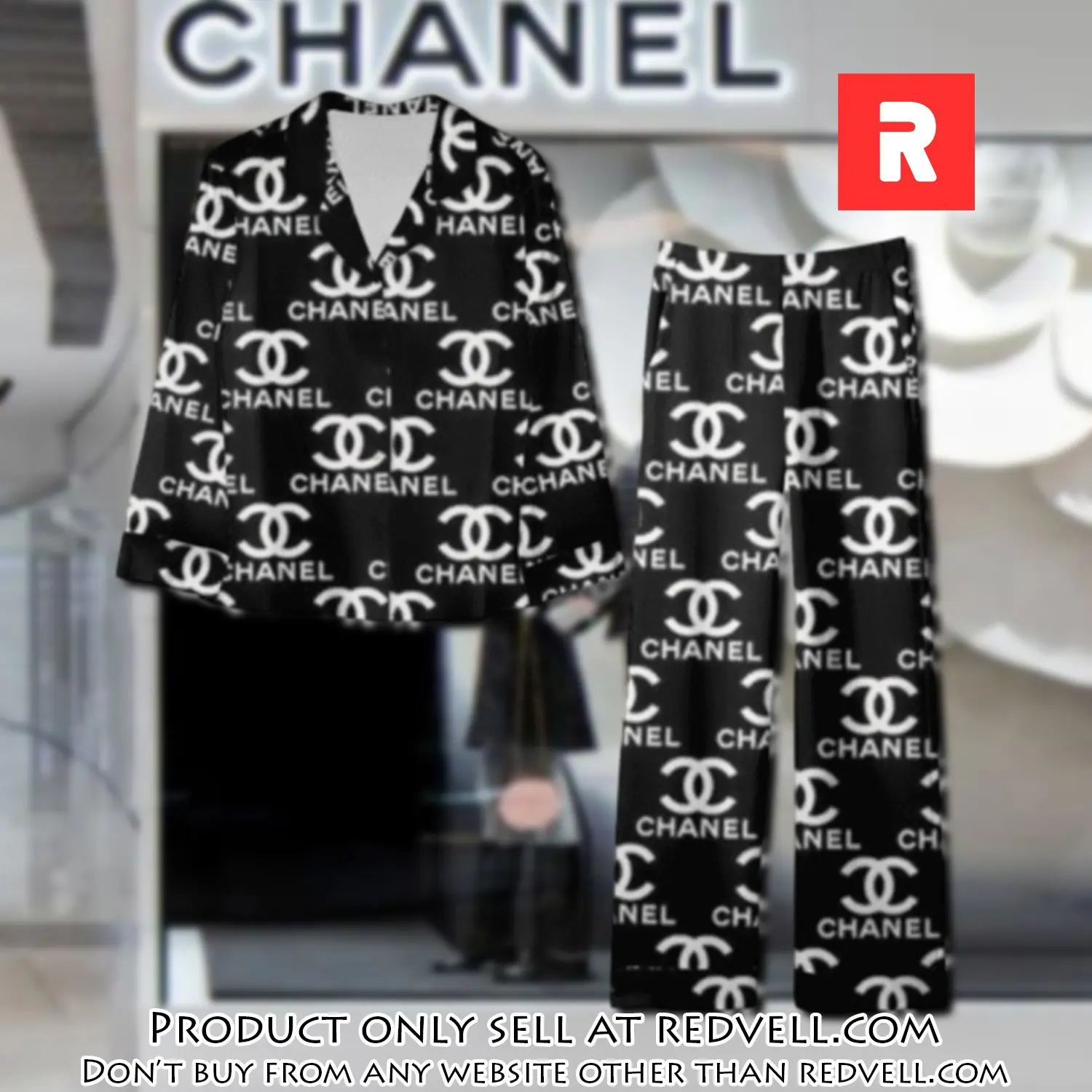 Trending luxury chanel satin pajama set pjs1041 rv5548518